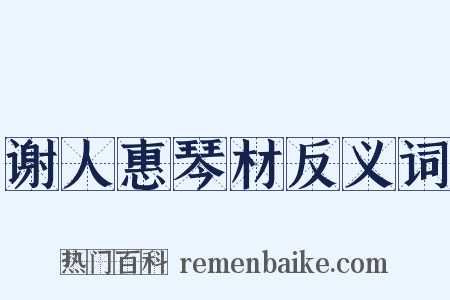 谢人惠琴材反义词是什么意思的图片